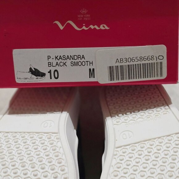 Nina Bunny Ear Slip-On Shoes | Black Faux Fur Toddler Girls Size 10 NWT - Picture 5 of 10